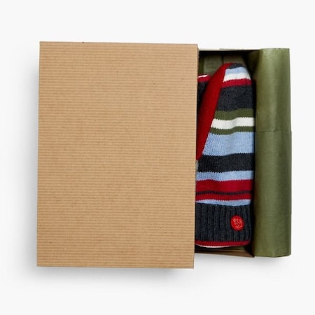 Nashville Wraps Brown Kraft Pinstripe 2 Piece Apparel Boxes, 10x7x1.5, 100PK AB1K