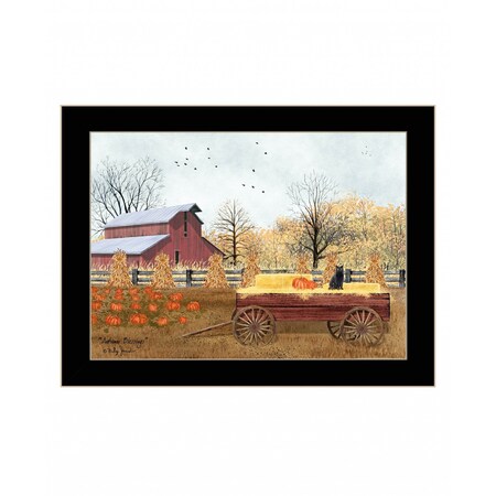 Homeroots Autumn Blessings 3 Black Framed Print Wall Art 415944