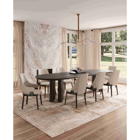 Manhattan Comfort 8-Piece Kara Dining Side and Arm Chairs in Light Grey 6-DC057-LG