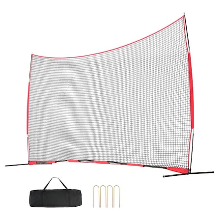 Vevor Barricade Backstop Net Ball Sports Barrier Softball Practice Net 20x10ft SSPDYBQ006