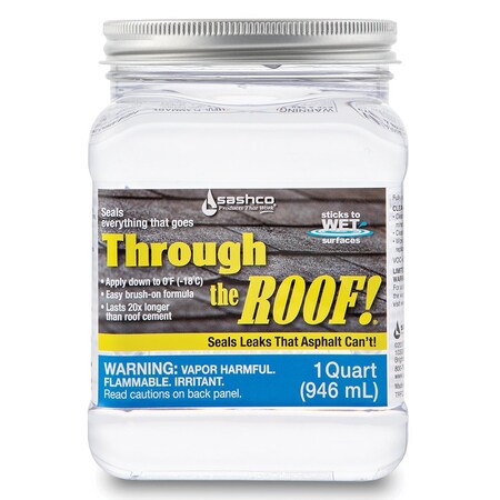 Sashco 1 Qt 14003 Clear Through the ROOF! Sealant 14010