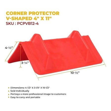 Mytee Products Corner Protector V-Shaped 4in X 11in PCPVB12-4