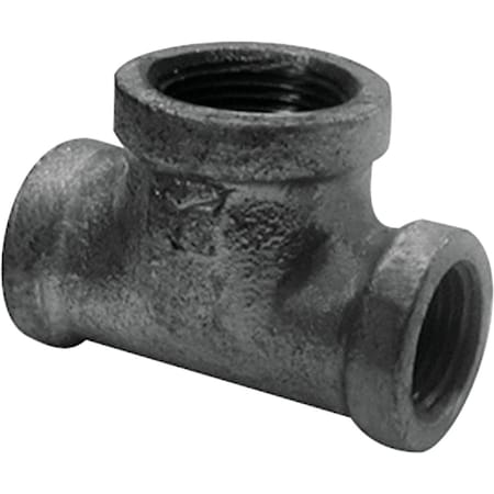 Southland 1/2'' x 1/2'' x 3/8'' FIP Reducing Malleable Black Iron Tee 520-322HC
