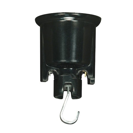 Satco Medium Base Pressure Fit, Hook Suited for 14GA Wire Phenolic Screw Shell 2in Socket 1-5/8in Dia 660W 80/2080