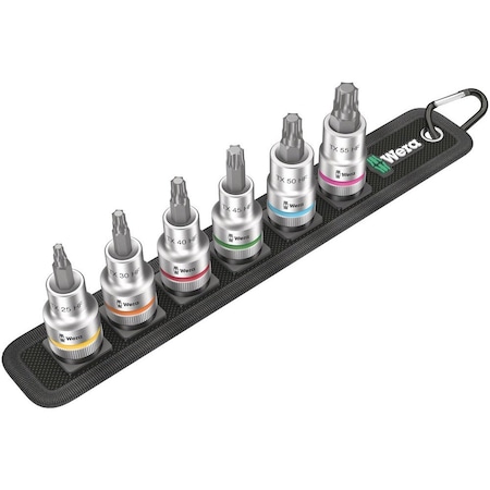 Wera Belt C 3 TORX HF Zyklop bit socket set with holding function, 1/2 in drive, 6 pieces 5003997001