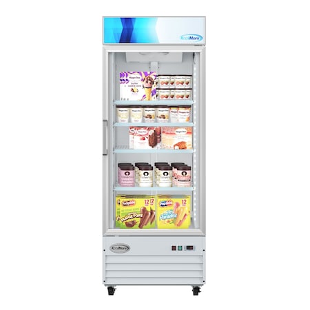 Koolmore 31 in. 1-Door Commercial Display Merchandiser Freezer 23 cu. ft. in White MDF-1GD-23C-WH MDF-1GD-23C-WH