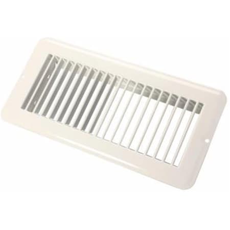 Powerhouse 4 x 10 in. Floor Registers Undampered Metal - White PO3562766