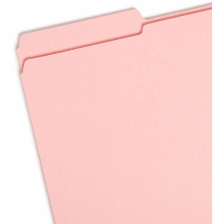 Smead File Folders, Pink, PK100 SMD17634