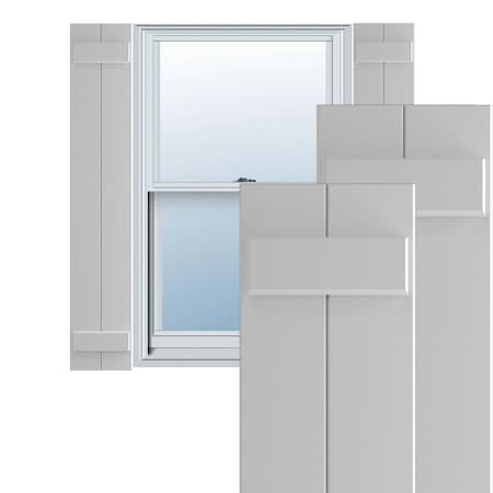 Ekena Millwork True Fit PVC Two Board Joined Board-n-Batten Shutters, Primed, 10 3/4"W x 54"H TFP101BBF11X054PR