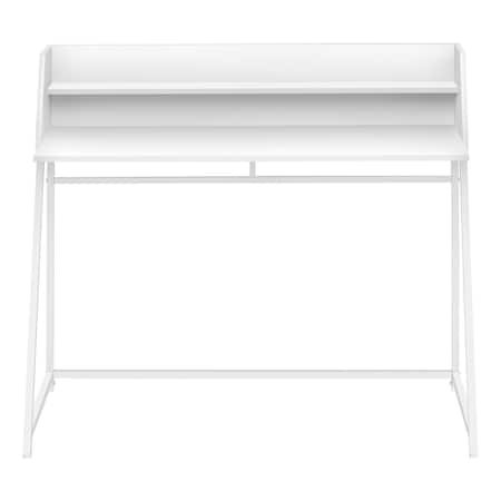 Homeroots 47" White Wood and Metal Sled Computer Desk 489849
