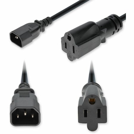 Add-On 6FT C14/NEMA 5-15R 18 AWG BLK PWR CBL ADD-C142N515C18G6FBK