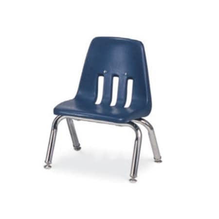 Virco 9000 Series 10" Classroom Chair, Preschool - Kindergarten with Nylon Glides - Navy Seat 9010