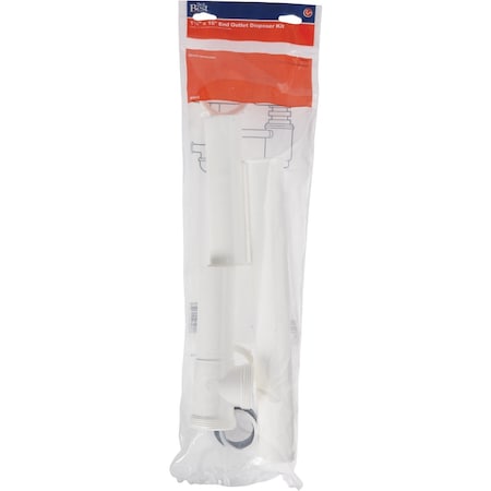 Do It Best 1-1/2'' x 16'' White Polypropylene Disposer Drain Kit DIB334W