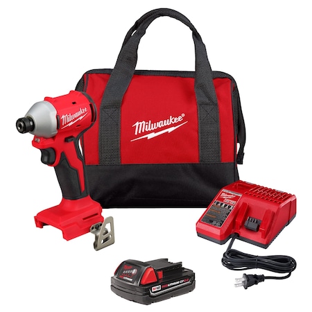 Milwaukee Tool Impact Driver, Pistol Grip, 1/4" Drive 3650-21CT
