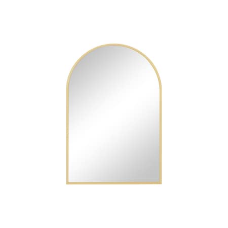 Homeroots 30" Gold Metal Arch Framed Accent Mirror 719124