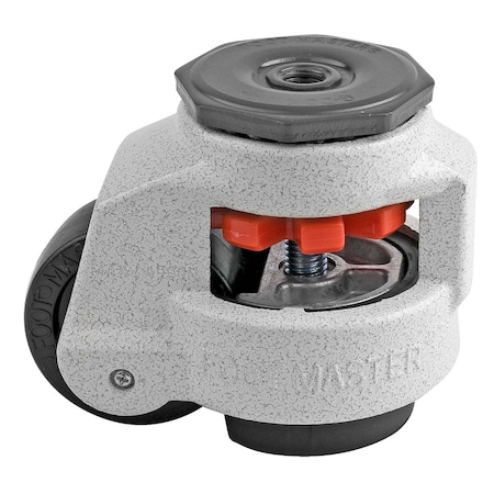 Foot Master Leveling Caster, Alum, Swivel, M12/M16 GD-80-S-NYN