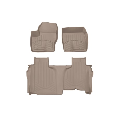 Weathertech Tan, Front and Rear FloorLiner HP 451436-1-6IM