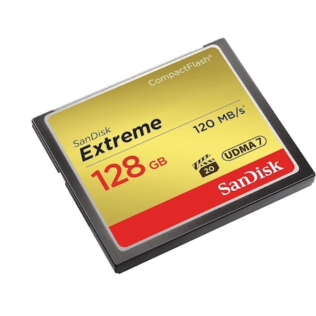 Sandisk Extreme 128 GB CompactFlash - 120 MB/s Read - 85 MB/s Write - Lifetime Warranty SDCFXS-128G-A46