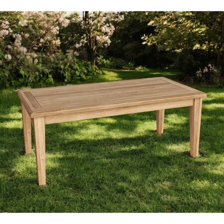 Homeroots 47" Natural Solid Wood Outdoor Coffee Table 554931