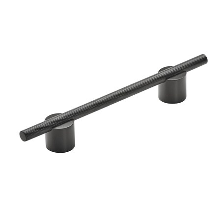 Amerock Transcendent 5-1/16 in 128 mm Center-to-Center Matte Black Cabinet Pull BP7414128MBMB