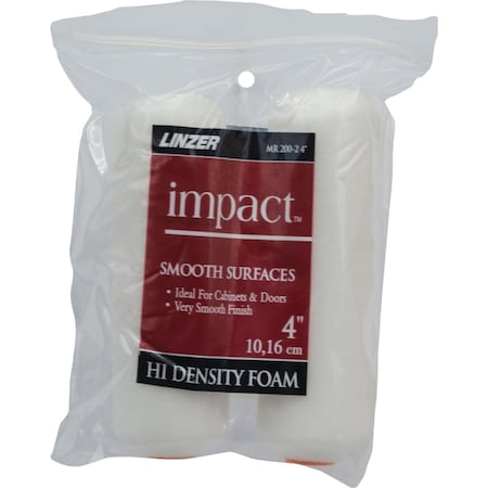 Linzer Inpact 4''x3/8'' Foam Roller Cover, 2PK MR 200-2 0400