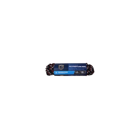 Richelieu Polypropylene Rope, Diamond Braided, 1/2-In. x 50-Ft. 643581