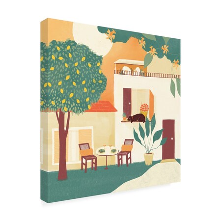 Trademark Fine Art Outdoor Canvas Art - Shriya Bhattacharya  'Tuscan Vacation' Wall Art for Patios, or Gardens 1X22319-OC1414WR