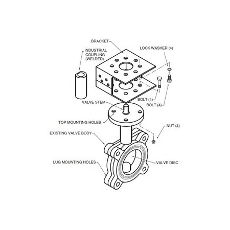 Belimo Linkage for 2.5 Butterfly PR actuator UFLKP002