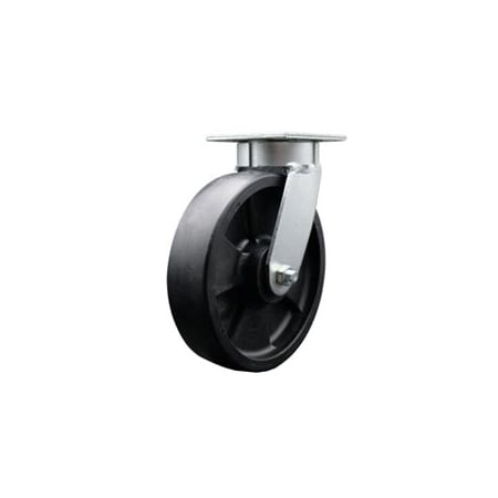 Service Caster 8 Inch Kingpinless Glass Filled Nylon Wheel Swivel Top Plate Caster SCC SCC-KP30S820-GFNR