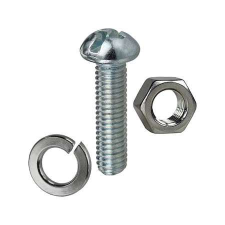 Dottie Assorted Phillips/Slotted Round Head Machine Screw, Hex Nut, & Lock Washer Kit SNWK