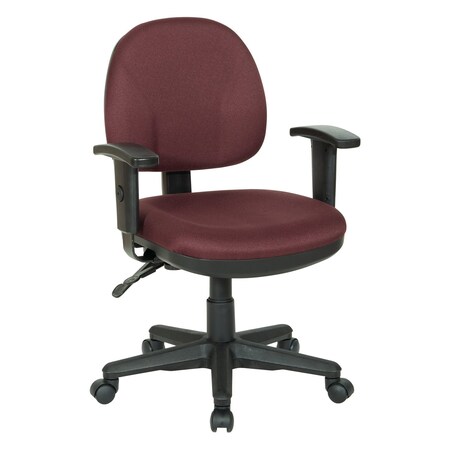Office Star Products Ergonomic Fabric Sculptured Ergonomic Managers Chair, Burgundy 8180-227