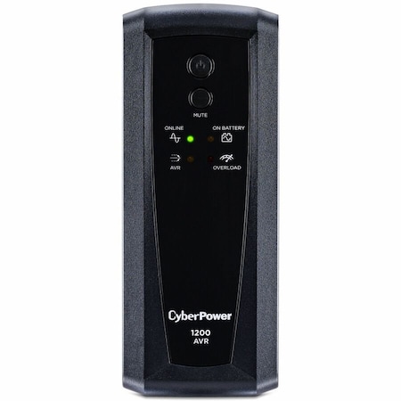 Cyberpower UPS System, 1200VA, Line Interactive, Out: 120V AC In: 120V AC CP1200AVR