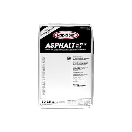 Rapid Set Asphalt Repair Mix, Bag, 250 lb, PK5 185450050