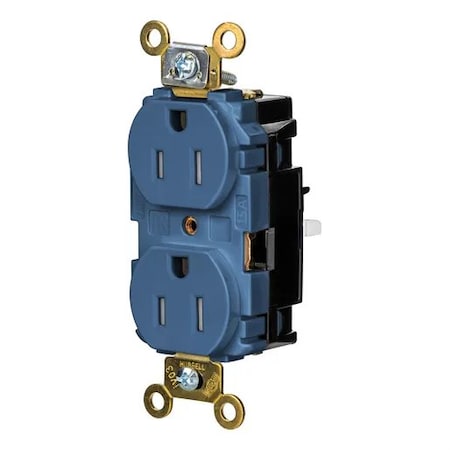 Hubbell Wiring Device-Kellems Straight Blade Receptacle, 5-15R, 15 A, 125V AC, 2 Pole, 3 Wire, Surface Mount, Grounded HBL5262STBLTR