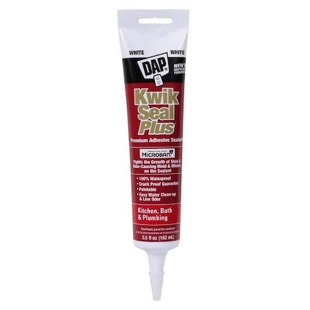 Dap Kwik Seal Plus White Siliconized Latex Kitchen and Bath Caulk 5.5 oz 7079818526