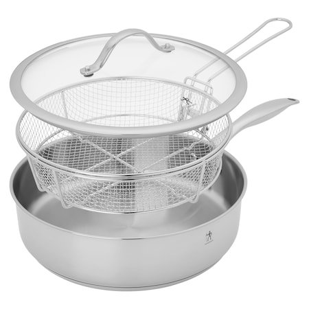 Henckels Aragon 5-qt Stainless Steel Saute Pan with Lid & Fryer Basket 1030566