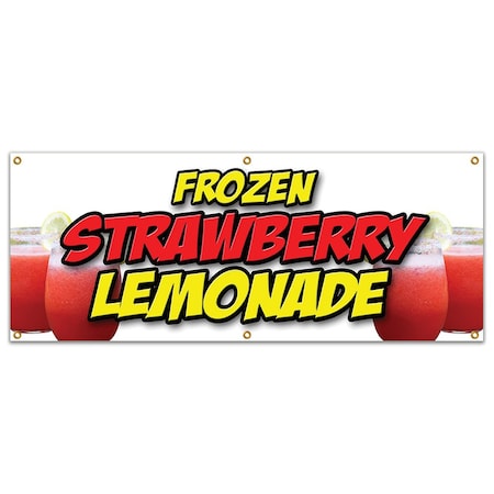 Signmission FROZEN STRAWBERRY LEMONADE BANNER SIGN cold refreshing slushie drink B-72 Frozen Strawberry Lemon