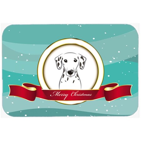 Carolines Treasures Dalmatian Merry Christmas Glass Cutting Board- Large BB1520LCB