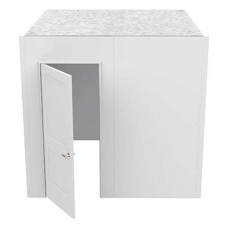 Versare Cubicle Wall Set, White, 96 in H 5801543