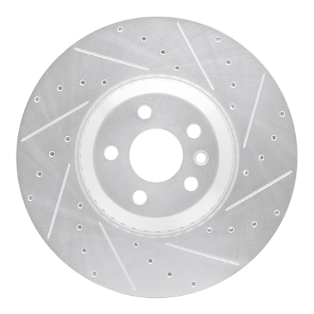 Dynamic Friction Co DFC Brake Rotor - Drilled and Slotted - Silver 631-11033R