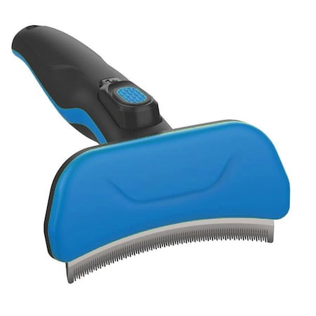 Petpurifiers Fur-Guard Easy Self-Cleaning Grooming Deshedder Pet Comb, Blue - One Size PE3164161