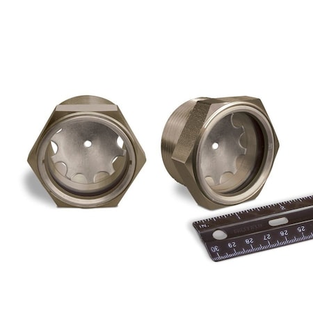 Oil-Rite 303 Stainless Steel Gasketed Window Sights NPT Thread - 1 1/2in. NPT, 2in., Viton Liquid Contact B4763-17V