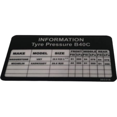 John Deere LABEL, JOHN DEERE OEM AT254122 AT254122