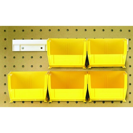 Quantum Storage Systems ULTRA HANGING SYSTEM W/RAILS AND 6 YELLOW BINS HNS210YL