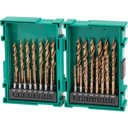 Grizzly Pro 29 Pc. M35 Cobalt Step Point Drill Bit Set T34017