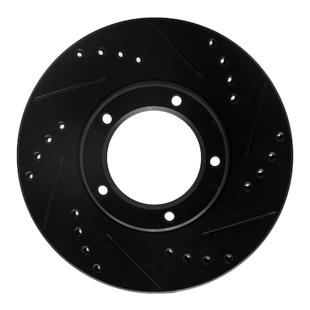 Dynamic Friction Co DFC Brake Rotor - Drilled and Slotted - Black 633-76106R