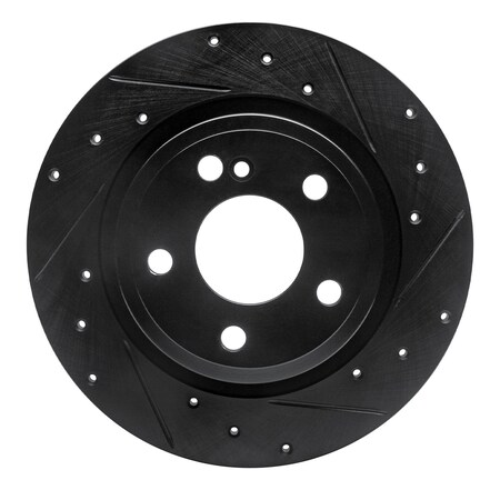 Dynamic Friction Co DFC Brake Rotor - Drilled and Slotted - Black 633-63107R