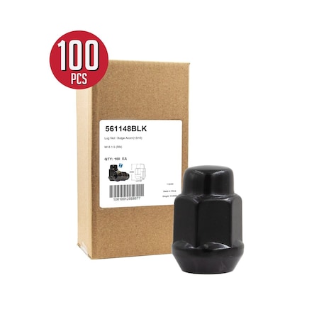 Coyote Wheel Accessories LUG NUTS, Steel, 1.38 in, 13/16 in 561148BLK