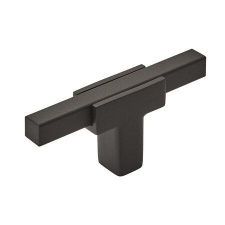 Amerock Urbanite 2-5/8 in 67 mm Length Matte Black/Matte Black Cabinet Knob BP67MBMB