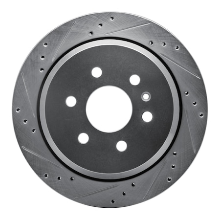 Dynamic Friction Co DFC Brake Rotor - Drilled and Slotted - Silver 631-48063L